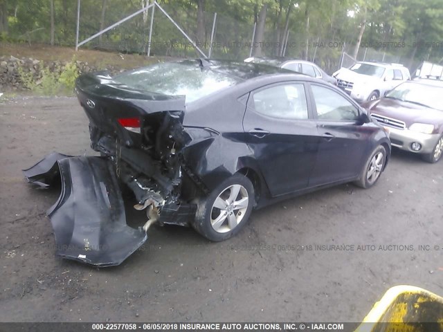 KMHDH4AE9CU258568 - 2012 HYUNDAI ELANTRA GLS/LIMITED 黑色 照片 4
