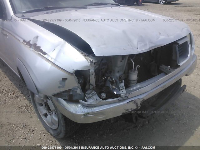 1N6DD26S4YC371082 - 2000 NISSAN FRONTIER KING CAB XE SILVER photo 6