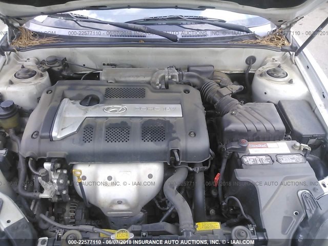 KMHHM65D86U188253 - 2006 HYUNDAI TIBURON GS SILVER photo 10