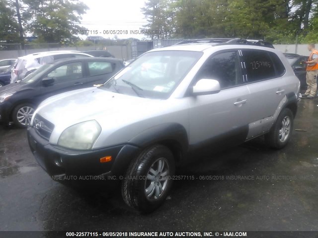 KM8JN12D66U347504 - 2006 HYUNDAI TUCSON GLS/LIMITED SILVER photo 2