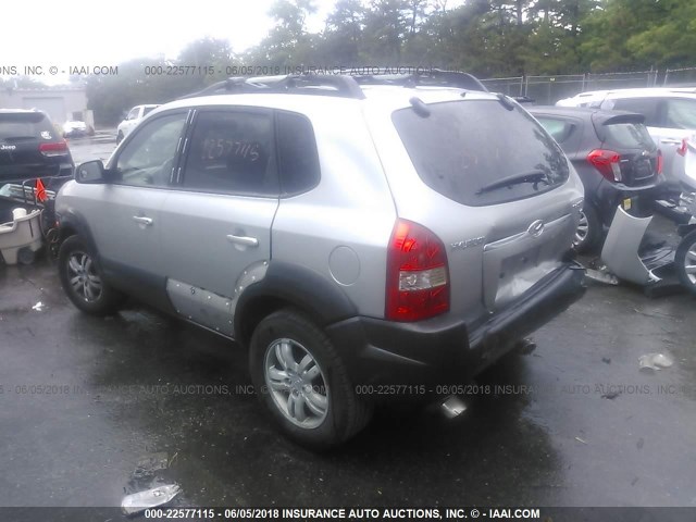 KM8JN12D66U347504 - 2006 HYUNDAI TUCSON GLS/LIMITED SILVER photo 3