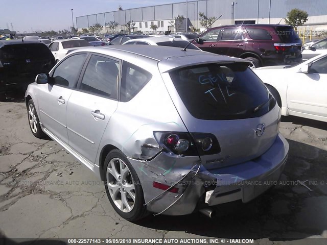 JM1BK343081821551 - 2008 MAZDA 3 HATCHBACK SILVER photo 3