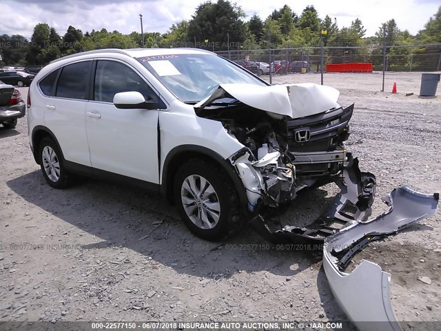 5J6RM4H71EL093518 - 2014 HONDA CR-V EXL WHITE photo 1