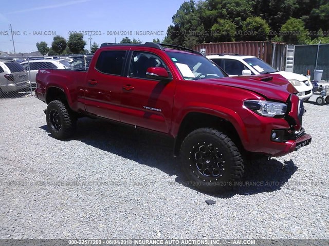 3TMBZ5DN4GM005033 - 2016 TOYOTA TACOMA DOUBLE CAB/SR5/TRD SPORT BURGUNDY photo 1