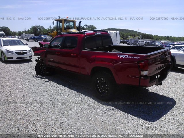 3TMBZ5DN4GM005033 - 2016 TOYOTA TACOMA DOUBLE CAB/SR5/TRD SPORT BURGUNDY photo 3