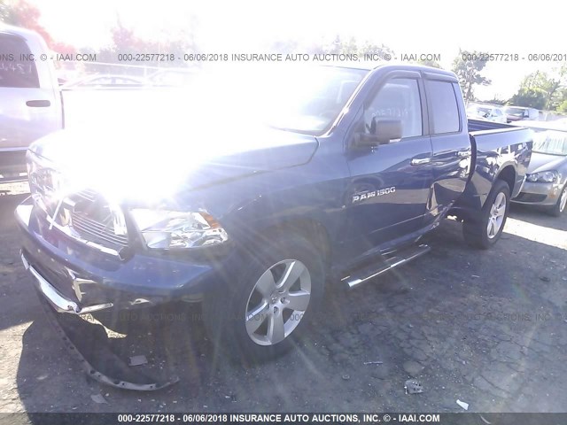 1D7RV1GP9BS542888 - 2011 DODGE RAM 1500 BLUE photo 2