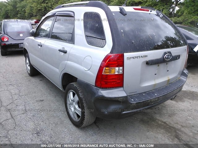 KNDJF724267144905 - 2006 KIA NEW SPORTAGE  SILVER photo 3