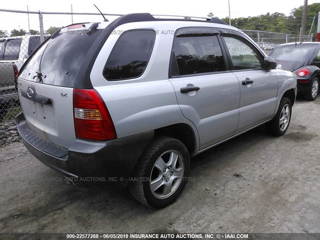 KNDJF724267144905 - 2006 KIA NEW SPORTAGE  SILVER photo 4