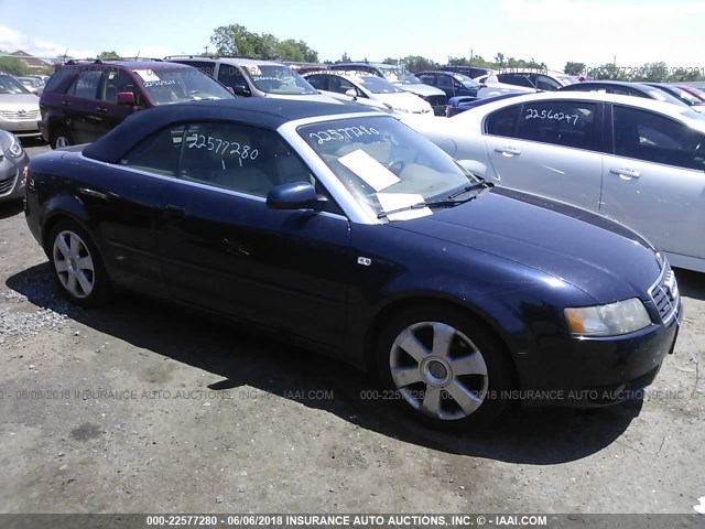 WAUDT48H16K000433 - 2006 AUDI A4 QUATTRO BLUE photo 1