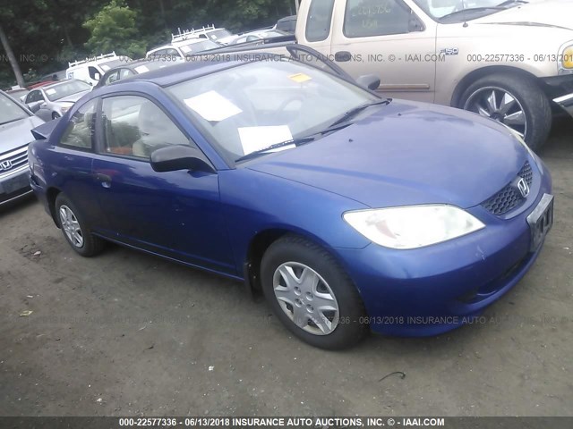 1HGEM22335L064960 - 2005 HONDA CIVIC DX VP ლურჯი ფოტო 1
