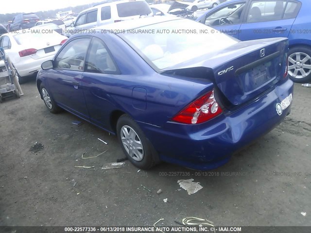 1HGEM22335L064960 - 2005 HONDA CIVIC DX VP ლურჯი ფოტო 3