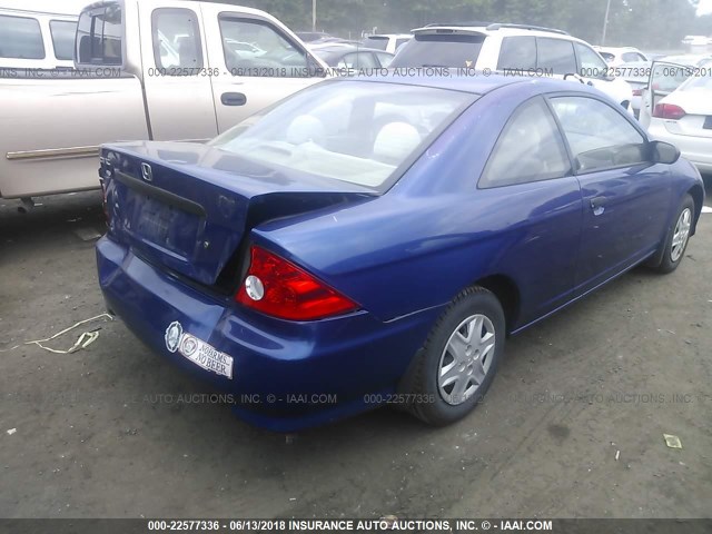 1HGEM22335L064960 - 2005 HONDA CIVIC DX VP ლურჯი ფოტო 4