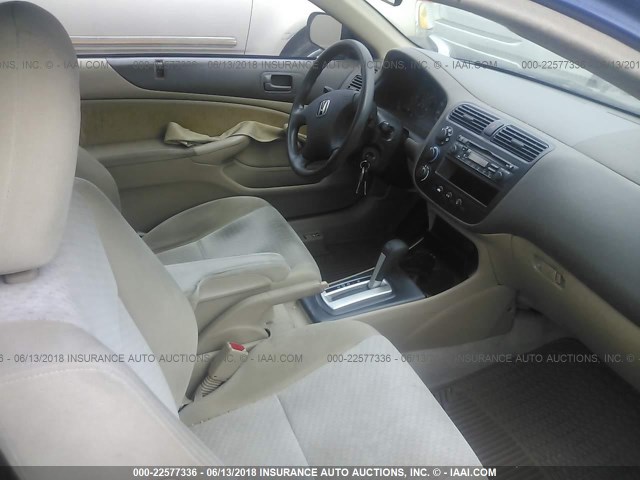1HGEM22335L064960 - 2005 HONDA CIVIC DX VP ლურჯი ფოტო 5