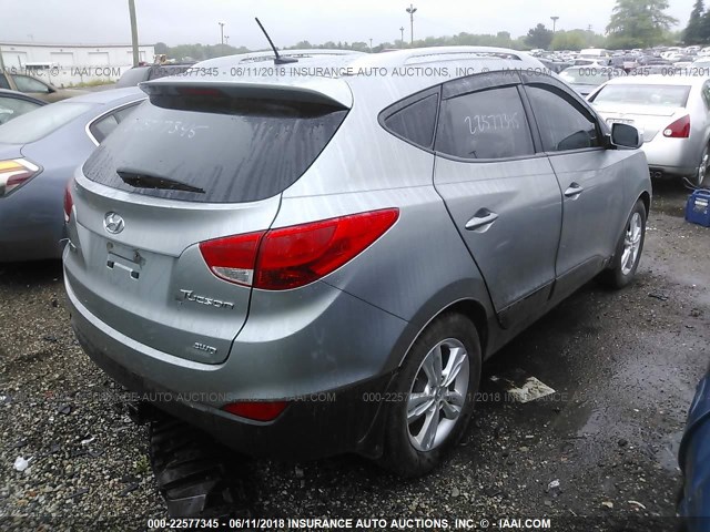 KM8JUCAC5CU466664 - 2012 HYUNDAI TUCSON GLS/LIMITED GRAY photo 4