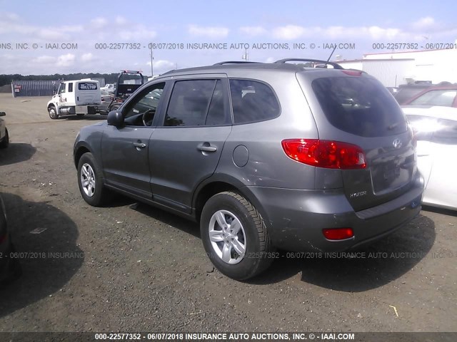 5NMSG13D49H255112 - 2009 HYUNDAI SANTA FE GLS GRAY photo 3