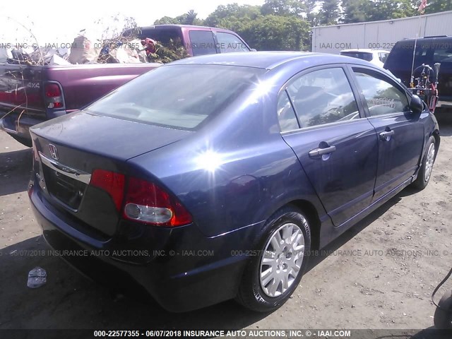 2HGFA1F3XAH518713 - 2010 HONDA CIVIC VP BLUE photo 4