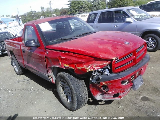 1B7FL26X21S113150 - 2001 DODGE DAKOTA RED photo 1