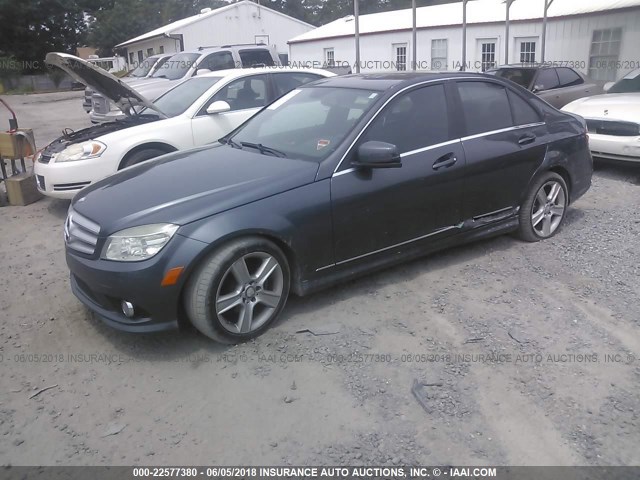 WDDGF5EB8AR106655 - 2010 MERCEDES-BENZ C 300 GRAY photo 2