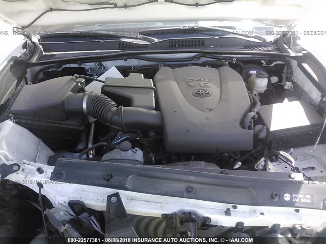 3TMDZ5BN3HM020748 - 2017 TOYOTA TACOMA DBL CAB/SR5/TRD SPORT/OR WHITE photo 10