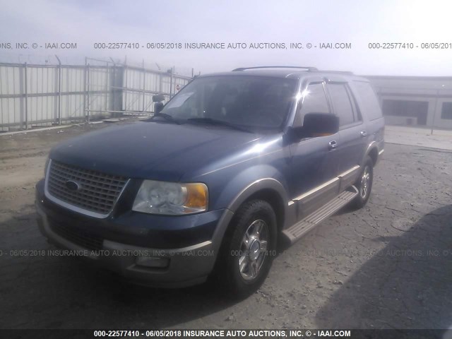 1FMFU18L34LA50099 - 2004 FORD EXPEDITION EDDIE BAUER BLUE photo 2