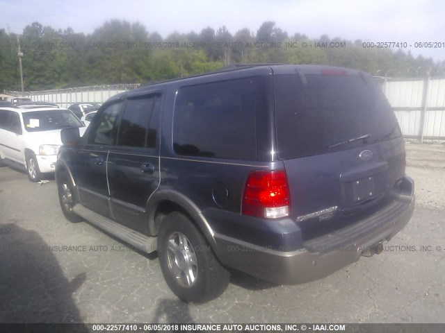 1FMFU18L34LA50099 - 2004 FORD EXPEDITION EDDIE BAUER BLUE photo 3