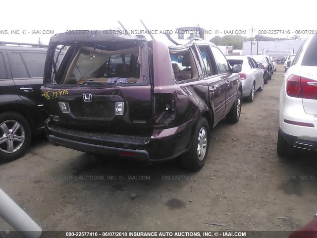 5FNYF18218B041067 - 2008 HONDA PILOT VP BURGUNDY photo 4