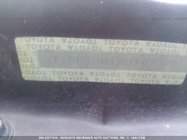 4T1BF18B1XU307775 - 1999 TOYOTA AVALON XL/XLS MAROON photo 9