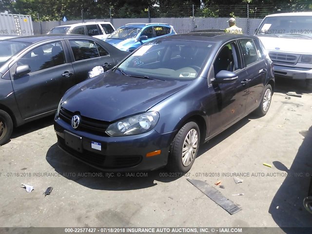 WVWDB7AJ8CW193754 - 2012 VOLKSWAGEN GOLF Dark Blue photo 2