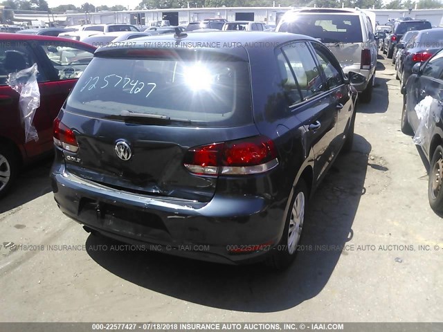 WVWDB7AJ8CW193754 - 2012 VOLKSWAGEN GOLF Dark Blue photo 4