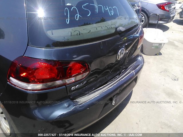 WVWDB7AJ8CW193754 - 2012 VOLKSWAGEN GOLF Dark Blue photo 6