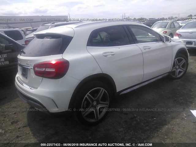 WDCTG4GB2FJ130706 - 2015 MERCEDES-BENZ GLA 250 4MATIC WHITE photo 4