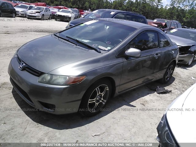 2HGFG12617H535066 - 2007 HONDA CIVIC LX SILVER photo 2