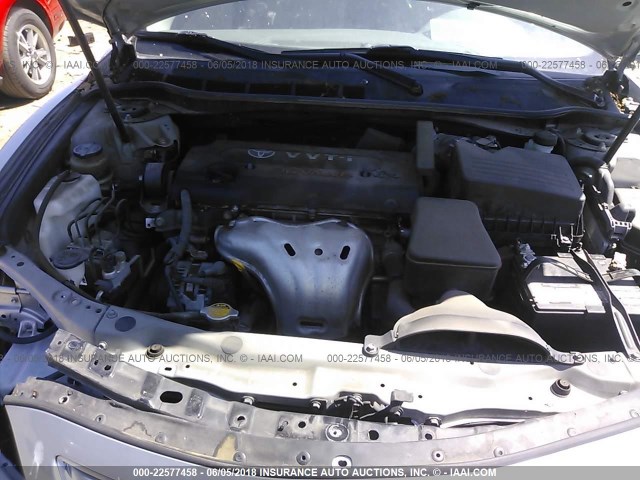 JTNBE46K373083258 - 2007 TOYOTA CAMRY NEW GENERAT CE/LE/XLE/SE SILVER photo 10