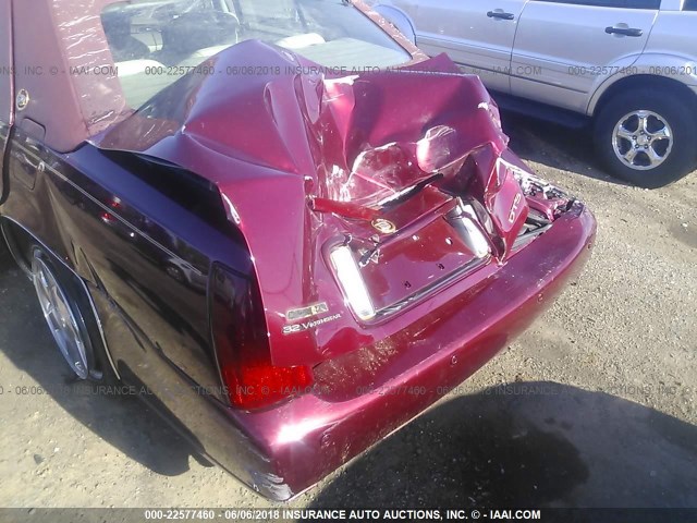 1G6KF57962U150928 - 2002 CADILLAC DEVILLE DTS RED photo 6