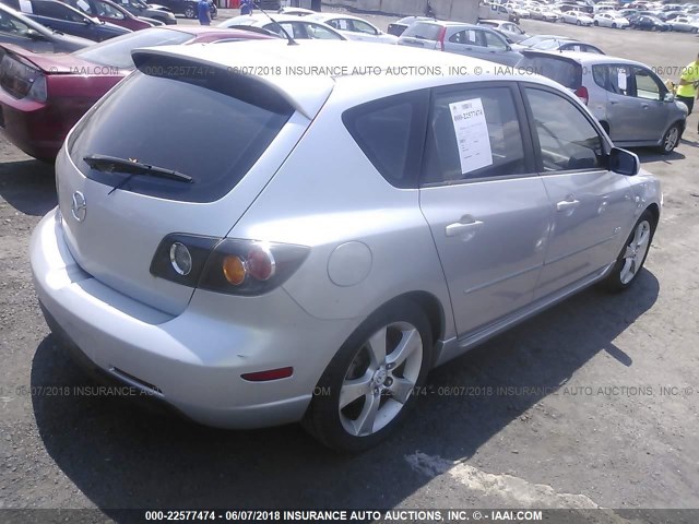 JM1BK343251306420 - 2005 MAZDA 3 HATCHBACK SILVER photo 4