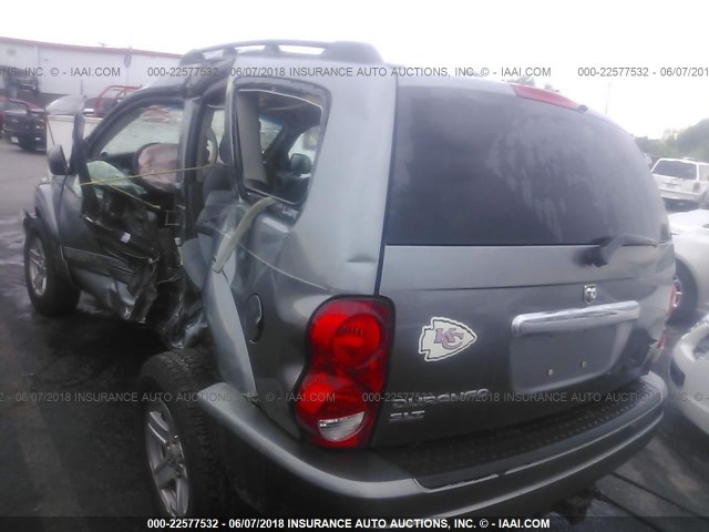 1D4HB48D35F557567 - 2005 DODGE DURANGO SLT GRAY photo 3