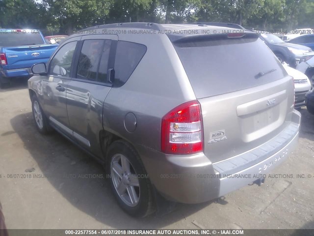 1J8FF57W58D663688 - 2008 JEEP COMPASS LIMITED Champagne photo 3