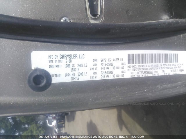 1J8FF57W58D663688 - 2008 JEEP COMPASS LIMITED Champagne photo 9