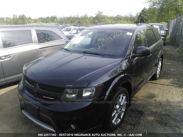 3C4PDDEGXET166763 - 2014 DODGE JOURNEY R/T BLACK photo 2