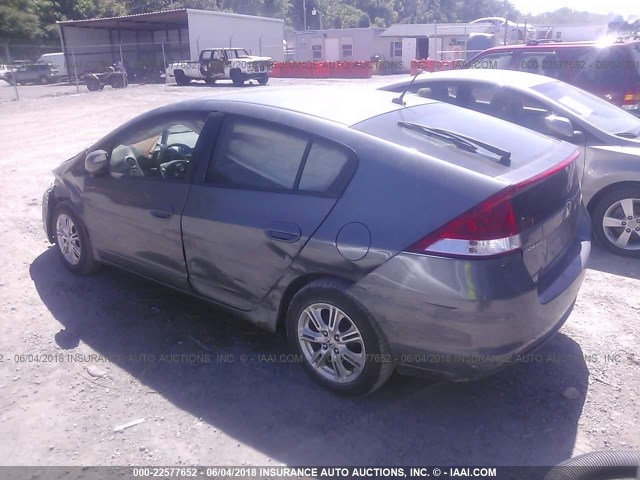 JHMZE2H78AS018529 - 2010 HONDA INSIGHT EX GRAY photo 3