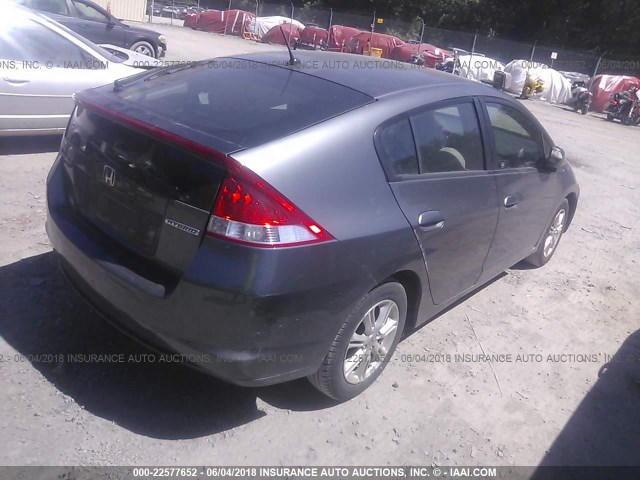 JHMZE2H78AS018529 - 2010 HONDA INSIGHT EX GRAY photo 4