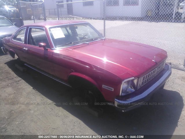 1Y27Q6L163107 - 1976 CHEVROLET NOVA RED photo 1