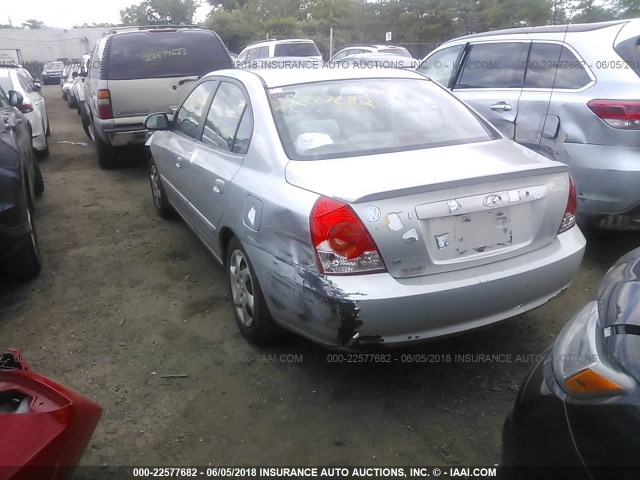 KMHDN46D36U222355 - 2006 HYUNDAI ELANTRA GLS/GT/LIMITED SILVER photo 3