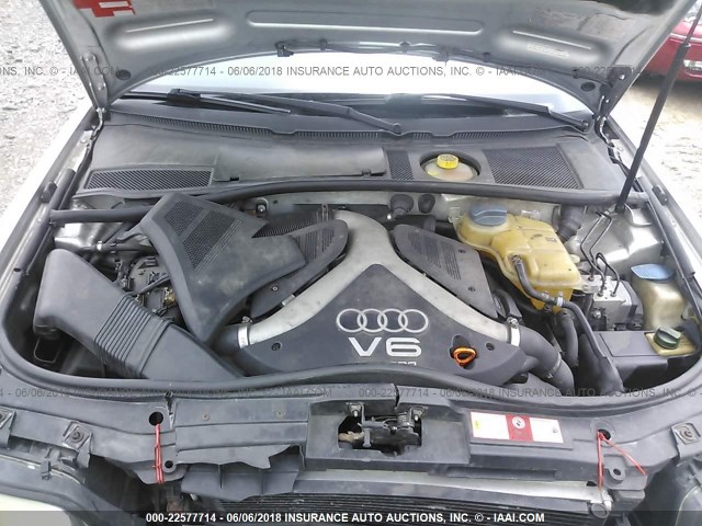 WAUED24B0YN019306 - 2000 AUDI A6 2.7T QUATTRO SILVER photo 10