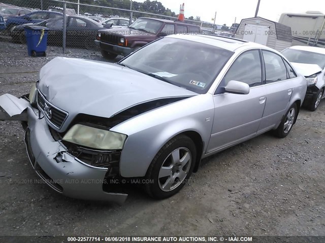 WAUED24B0YN019306 - 2000 AUDI A6 2.7T QUATTRO SILVER photo 2