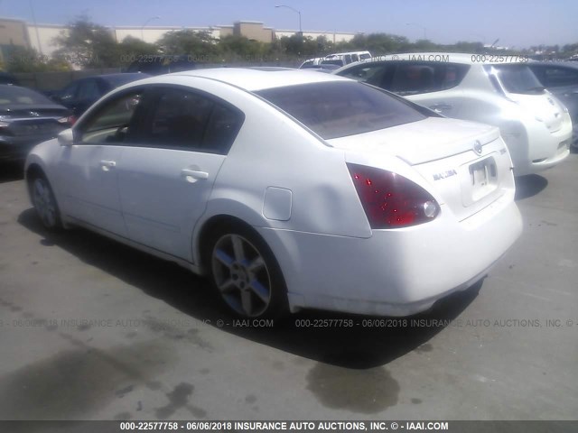 1N4BA41EX6C835057 - 2006 NISSAN MAXIMA SE/SL WHITE photo 3