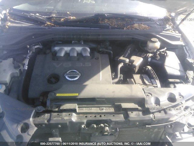 JN8AZ08T56W414605 - 2006 NISSAN MURANO SL/SE/S SILVER photo 10