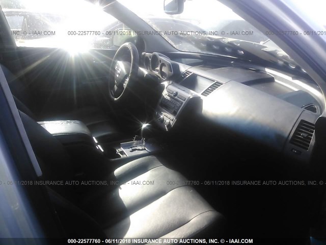 JN8AZ08T56W414605 - 2006 NISSAN MURANO SL/SE/S SILVER photo 5