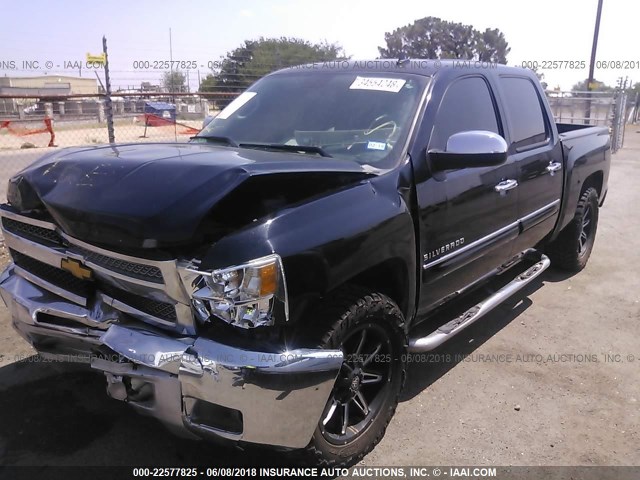 3GCPCSE06CG272899 - 2012 CHEVROLET SILVERADO C1500 LT BLACK photo 2