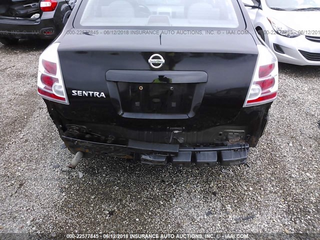 3N1AB61E08L762662 - 2008 NISSAN SENTRA 2.0/2.0S/2.0SL BLACK photo 6